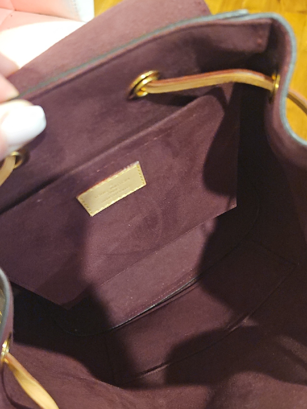 Louis Vuitton Monogram Canvas Drawstring Backpack in Brown & Tan - Picture 7 of 7